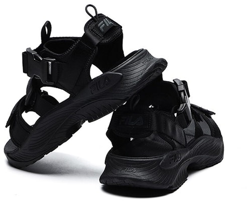 FILA Athletics Velcro Open Toe Flat Heel Sports Black Sandals A12M122607FFB Purchase FILA Athletics Velcro Open Toe Flat Heel Sports Black Sandals A12M122607FFB