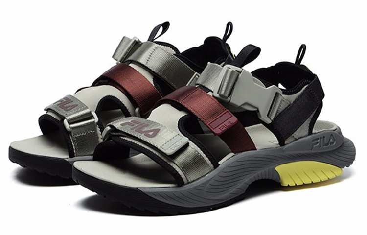 Lookbook FILA Athletics Klettverschluss Offene Sandalen Flacher Absatz Sportschuhe Herren A12M122607FAS