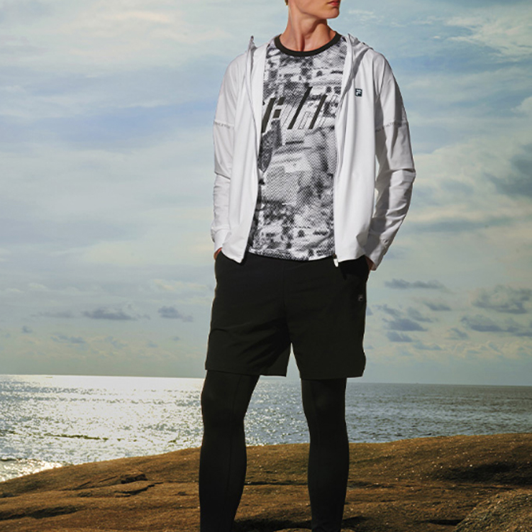 FILA Athletics White Knit Running Sports Jacket A11M021502FWT 圖 4