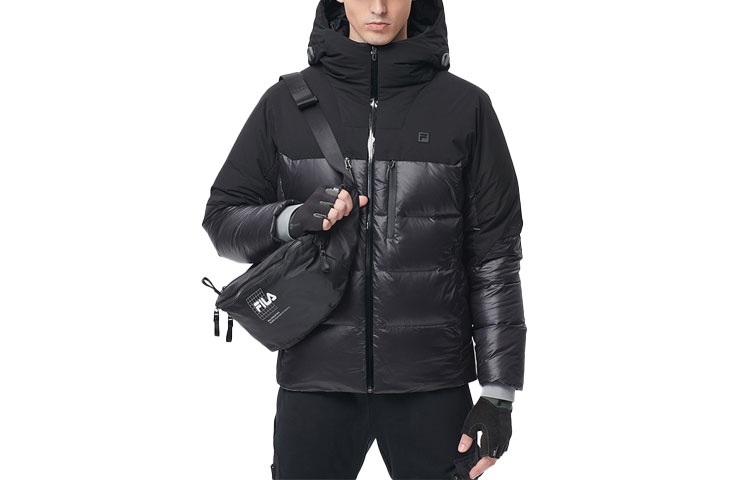 FILA Athletics Winter Puffer Hooded Jacket Black A11M141918F-BK 圖 2