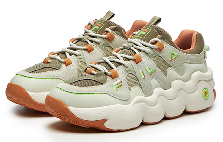 Order Baskets FILA Barricade Low ''Vert Blanc Orange'' F12M211121FCS