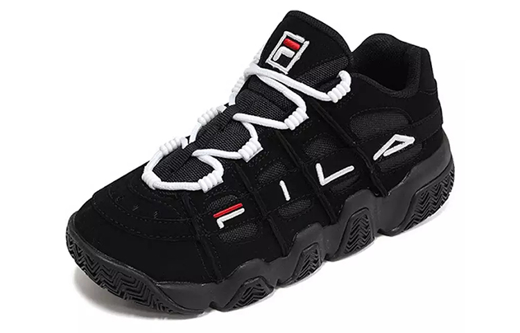 Lookbook 휠라 바리케이드 XT 97 로우 청키 스니커즈 블랙 FS1HTB1052X_BBK