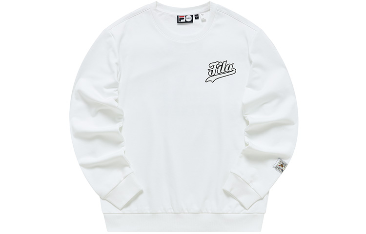 FILA Baseball Letter Graphic Pullover Sweatshirt - Standard White T11M112207F-WT