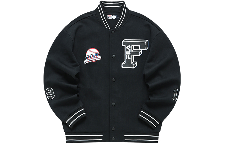 FILA Baseball Series Black Tiger Year Casual Sports Jacket T11M212705FBK