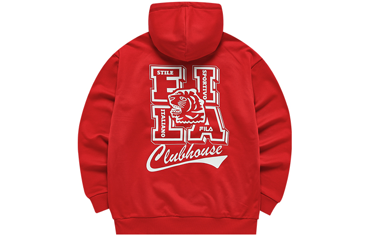 FILA Baseball Series Graphic Hoodie - Bold Red T11M142214F-RD