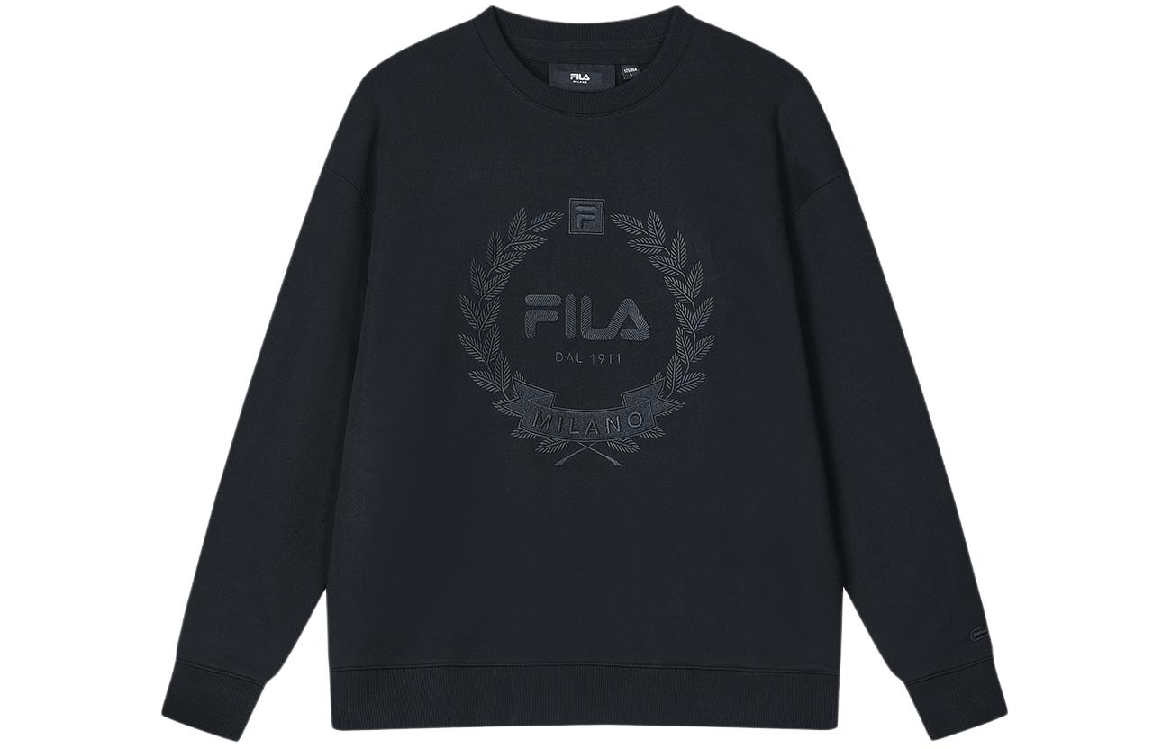 FILA Basic Black Pullover Sweatshirt Unisex Casual Wear F11U415201F-BK