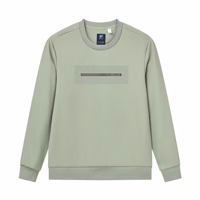 FILA Basic Casual Knit Crewneck Pullover Sweatshirt Men’s Teal F11M212207FTQ