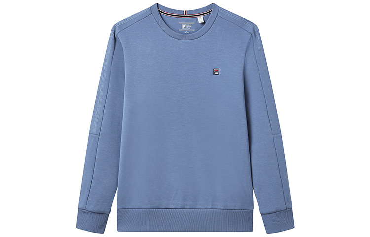 FILA Basic Cluster Blue Logo Pullover Knit Sweatshirt Casual Wear F11M241204FBU