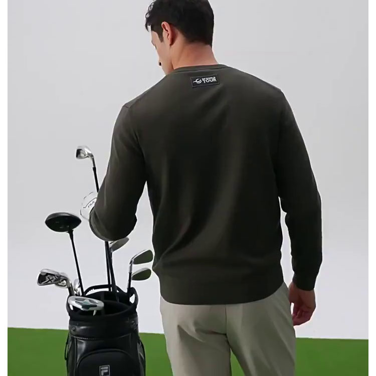 FILA Basic Crewneck Sports Sweatshirt in Jeep Military Green A11M345408F-KK 圖 6