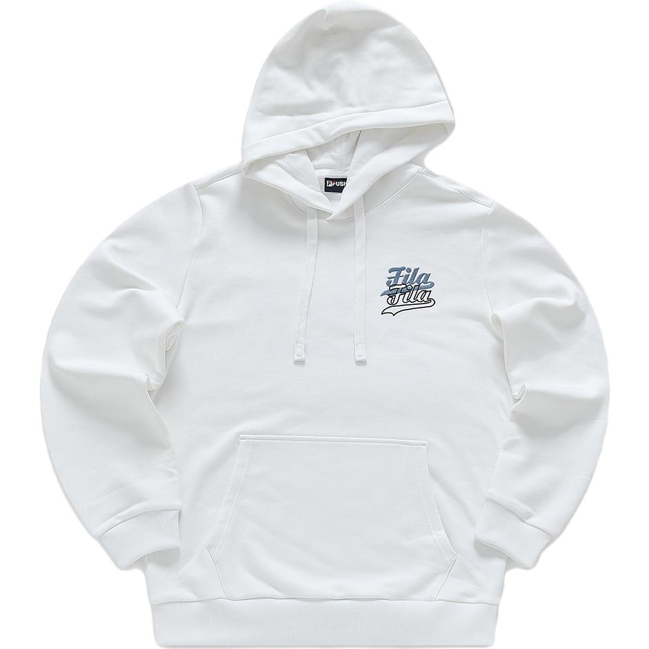 FILA Basic Knit Hoodie Fashion Streetwear Standard White T11M342209F-WT
