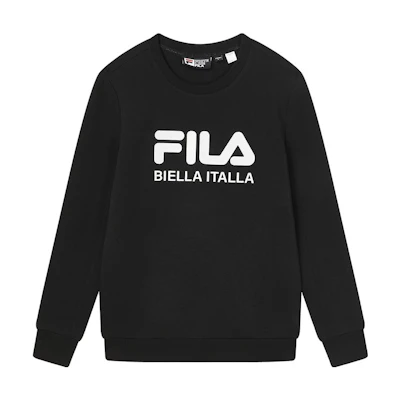FILA Basic Knit Pullover Sweatshirt Black Casual Crewneck F11M349218F-BK