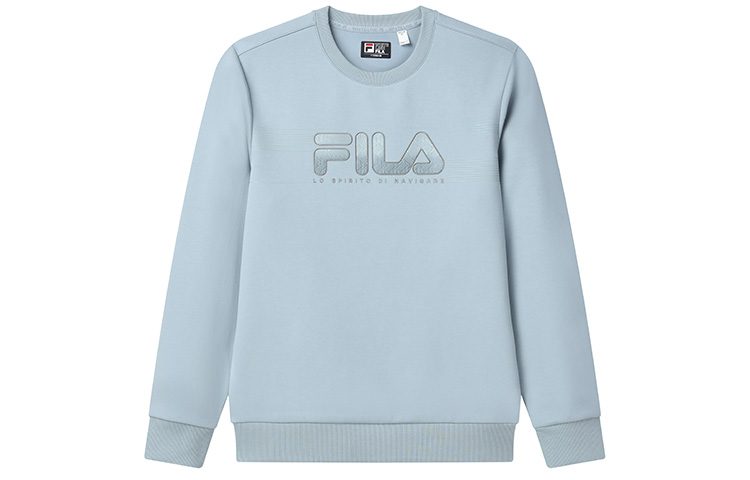 FILA Basic Logo Crewneck Sweatshirt Gray Blue F11M217203F-LB