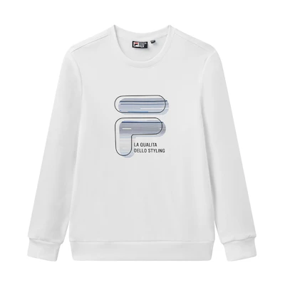 FILA Basic Logo Crewneck Sweatshirt Standard White Casual Style F11M048263F-WT