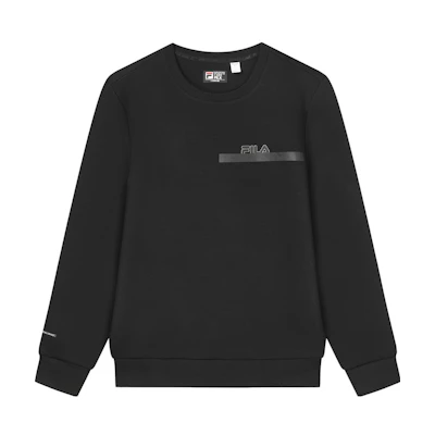 FILA Basic Regular Fit Round Neck Antibacterial Thermal Sweater - Black F51M347202A-BK