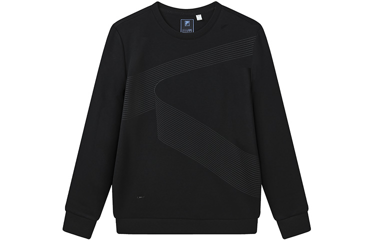 FILA Basic Solid Pullover Sweatshirt in Jet Black F11M312206F-BK