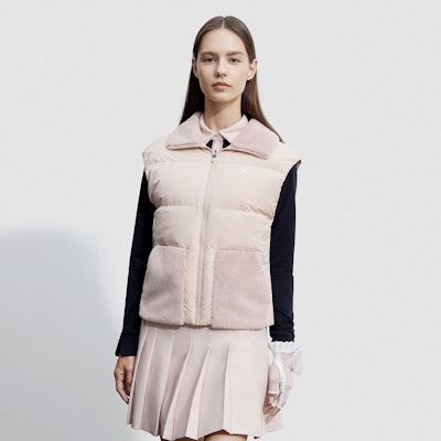 FILA Basic Warm Golf Puffer Vest with Zip and Collar for Men and Women. A11W345902F-PK Shop FILA Basic Warm Golf Puffer Vest with Zip and Collar for Men and Women. A11W345902F-PK