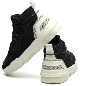 FILA 高帮黑白配色运动鞋 F12M141201FBV Shop FILA 高帮黑白配色运动鞋 F12M141201FBV