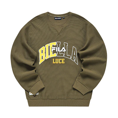 FILA Basketball Series Pullover Hoodie with Letter Print - Brown T11M315209F-DR