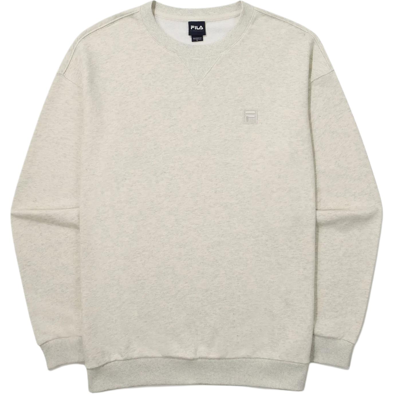 FILA Beige Crewneck Long-Sleeve Sweatshirt with Back Letter Print FS2POG3106X-OTM