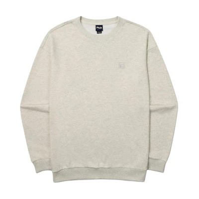 FILA Beige Crewneck Long-Sleeve Sweatshirt with Back Letter Print FS2POG3106X-OTM