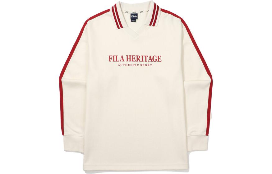 FILA Beige Sweatshirt with Letter Print FE2POF6102XS-AD