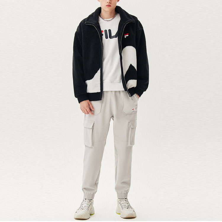 FILA Big Logo Fleece-Lined Jacket Winter Black F11M048926FBK 圖 4