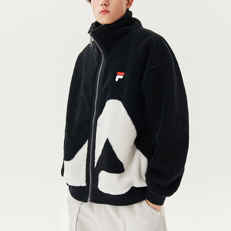 FILA Big Logo Fleece-Lined Jacket Winter Black F11M048926FBK 圖 5