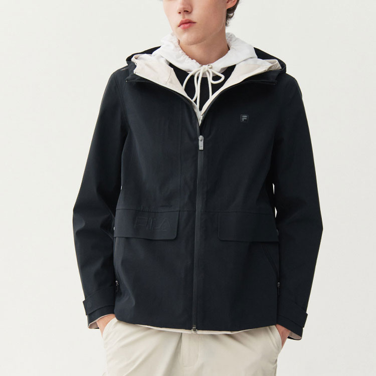 FILA Black Casual Hooded Woven Jacket F11M112716F-BK 圖 5