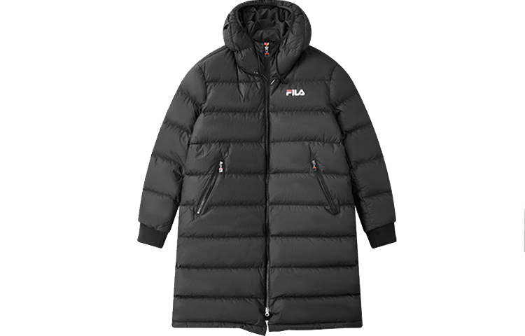 FILA Black Casual Long Down Jacket for Winter - Unisex F11U048956F-BK