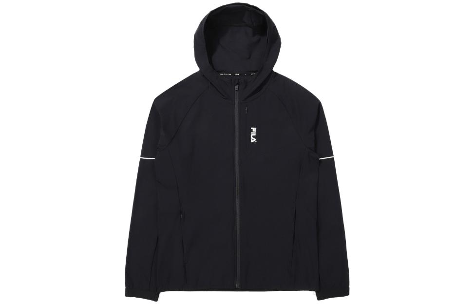 FILA Black Casual Sports Hooded Jacket Long Sleeve Outerwear FS2FTE2203-BLK
