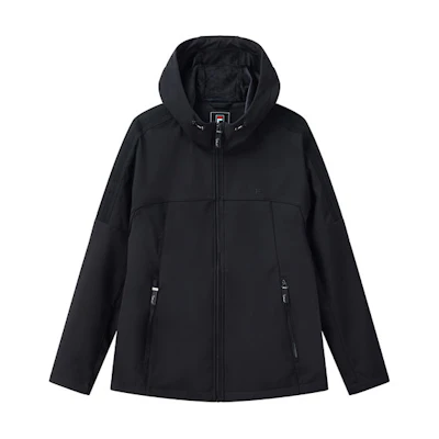 FILA Black Casual Sports Knit Hoodie Jacket F11M118720F-BK