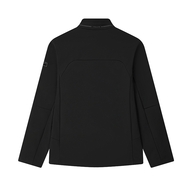 Lookbook FILA 黑色休閒白絨外套立領款 F11M513701FBK