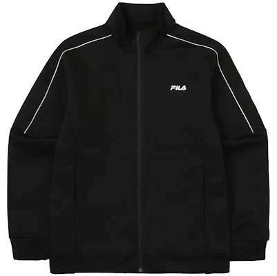 FILA Black Colorblock Logo Print Zip-Up High-Neck Jacket FS2FTF4201M-BLK Buy FILA Black Colorblock Logo Print Zip-Up High-Neck Jacket FS2FTF4201M-BLK