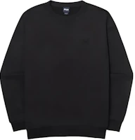 FILA Black Crewneck Pullover Sweatshirt with Letter Print FS2POG3106XBLK FILA Black Crewneck Pullover Sweatshirt with Letter Print FS2POG3106XBLK