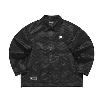 FILA Black Full-Print Zip-Up Track Jacket T11M415706F-BK