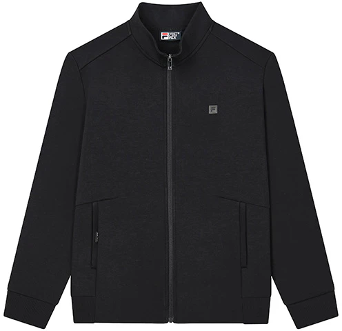 fila-black-full-zip-letter-print-stand-collar-jacket-f11-m317505-fbk