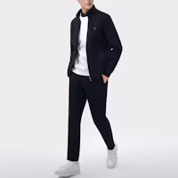 Cheap FILA Black Full-Zip Letter Print Stand Collar Jacket F11M317505FBK