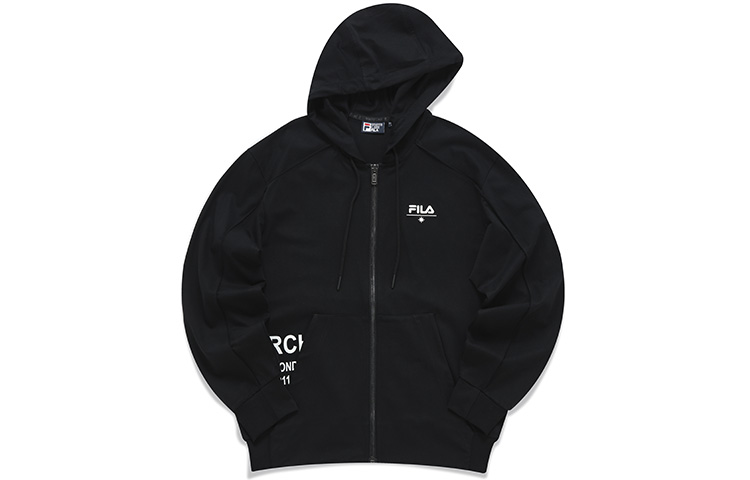 FILA Black Hoodie with Large Back Logo - Casual Sports Jacket F11M219503F-BK