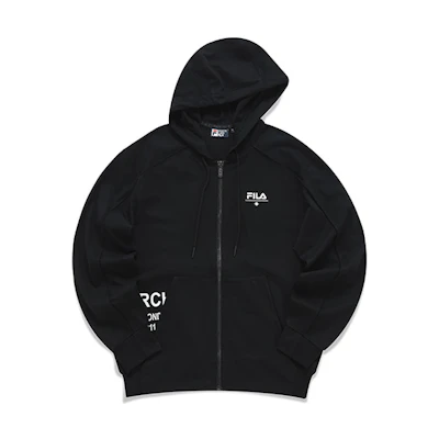 FILA Black Hoodie with Large Back Logo - Casual Sports Jacket F11M219503F-BK