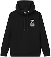 FILA Black Hoodie with Letter Logo Design F11M219211F-BK FILA Black Hoodie with Letter Logo Design F11M219211F-BK