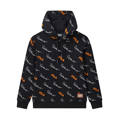 FILA Black Hoodie with Logo Print - Stylish and Casual F11M118235F-BK