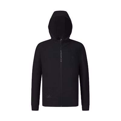 FILA Black Knit Hoodie Jacket - Versatile Casual Fitness Wear A11M511505F-BK
