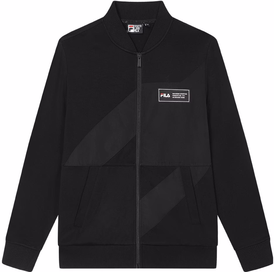 fila-black-knit-jacket-with-logo-patch-casual-style-f11-m338501-abk
