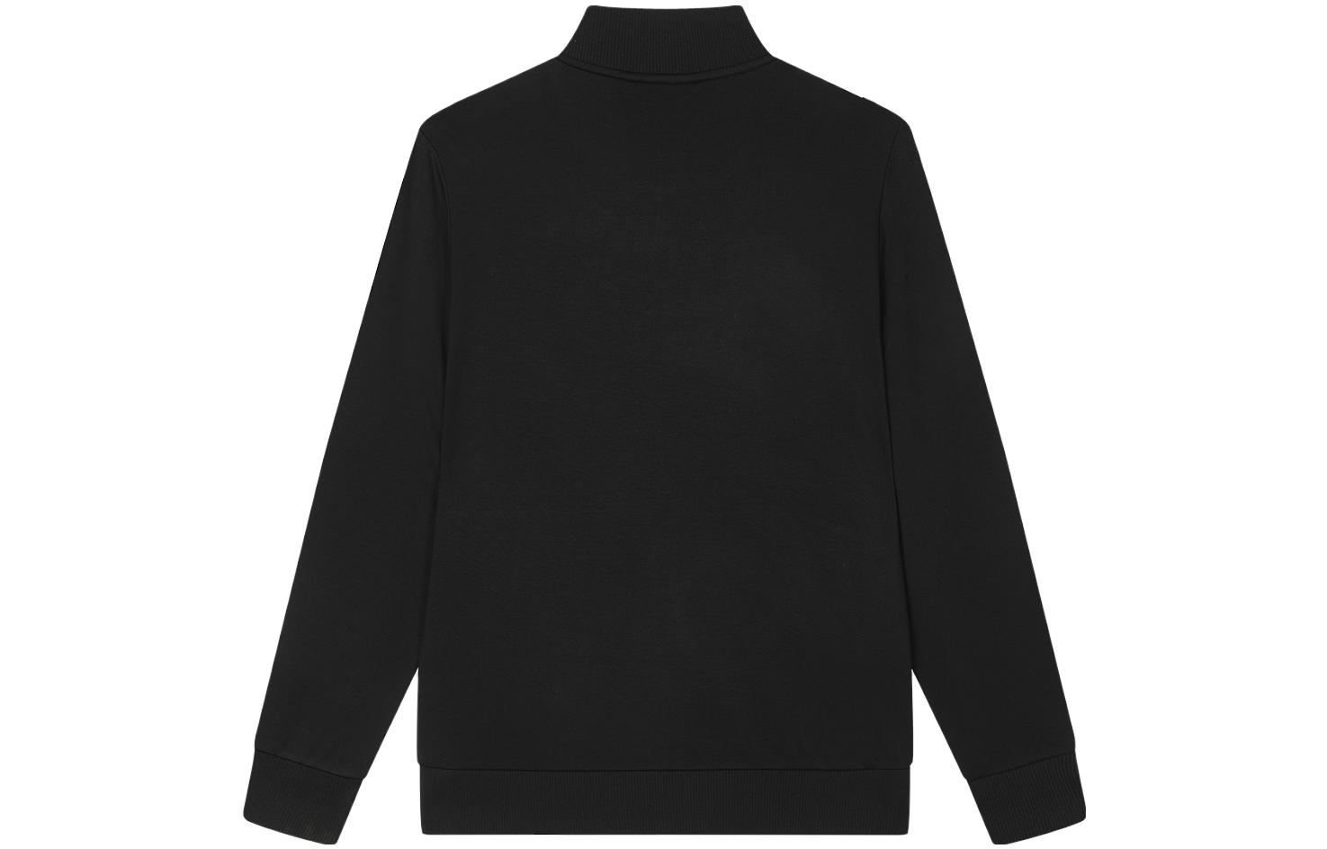 Lookbook FILA黑色针织夹克带标志补丁休闲款式 F11M338501ABK