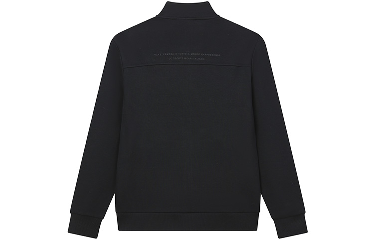 FILA Black Knit Long-Sleeve Casual Sports Jacket F11M218504F-BK 圖 3