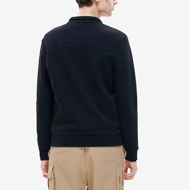 FILA Black Knit Long-Sleeve Casual Sports Jacket F11M218504F-BK 圖 6