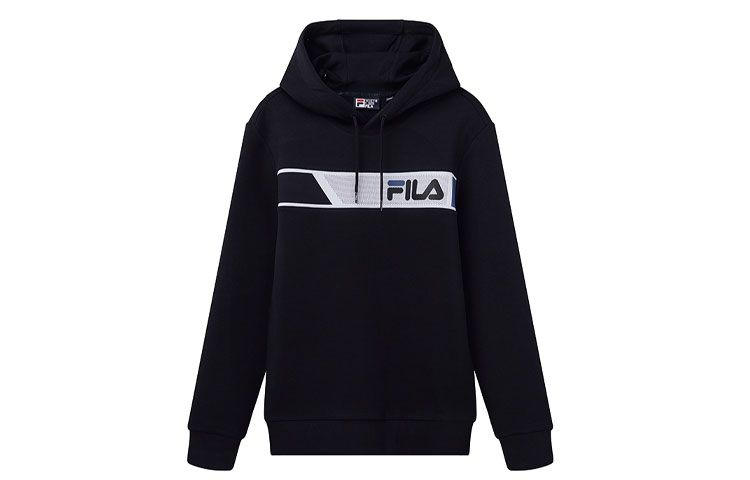 FILA Black Knit Pullover Hoodie F11M938225FNV