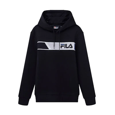 FILA Black Knit Pullover Hoodie F11M938225FNV