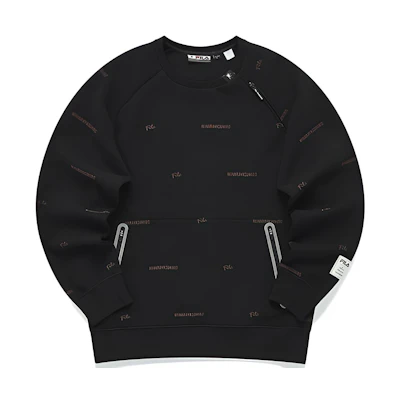 FILA Black Knit Pullover Sweatshirt F11M143203F-BK