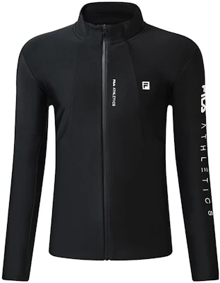 FILA Jaket Track Rajut Hitam dengan Cetakan Logo A11M331501A-BK Buy FILA Jaket Track Rajut Hitam dengan Cetakan Logo A11M331501A-BK